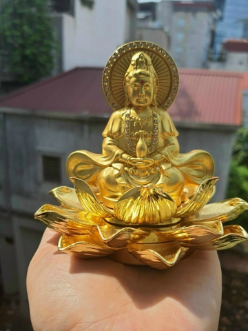 (6 mã) Tượng phật mạ vàng Quan Âm