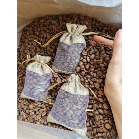Túi thơm treo xe kèm tinh dầu hương Cafe Hazelnut Korea