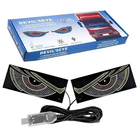 Đèn LED USB cho hoạt hình mắt quỷ Hoàn hảo cho tầm nhìn kính chắn gió phía trước và phía sau