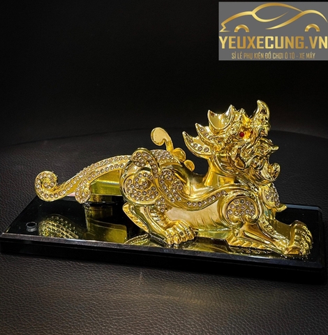 Tượng Tỳ Hưu đính đá phong thủy tặng kèm nước hoa