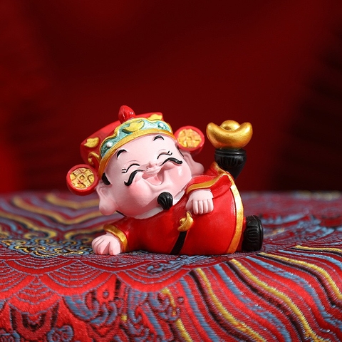 Ông thần tài hũ tiền trang trí taplo ( mẫu cao )