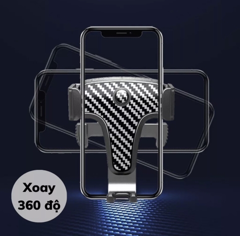 Giá đỡ điện thoại cài cửa gió điều hoà V8 chất liệu nhựa ABS cứng cáp cao cấp, có thể xoay 360 độ