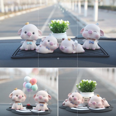 Heo hồng dễ thương - mix sét gia đình heo