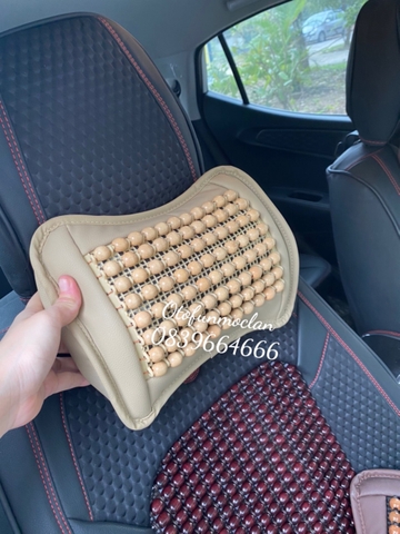 Gối tựa cổ ô tô hạt gỗ
