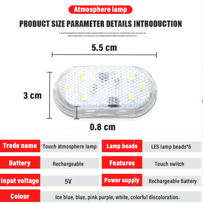 Đèn led cảm ứng mini không dây sạc usb
