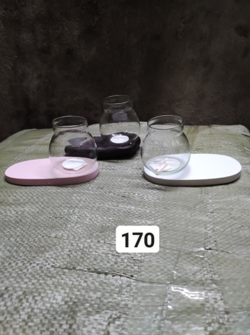 Bình thủy sinh kèm đế mix tượng