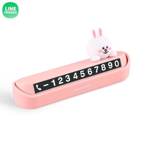 Bảng Ghi Số Điện Thoại Hình Gấu Nâu Line Friends Kiểu Hàn Quốc Trang Trí Xe Hơi