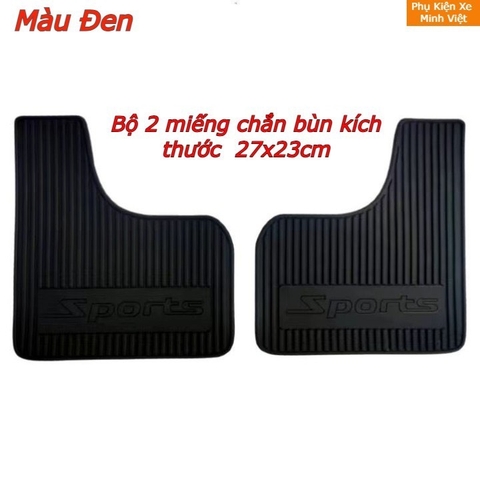 Bộ 2 tấm cao su chắn bùn thể thao KT 43x23 kèm ốc vít - Size lớn