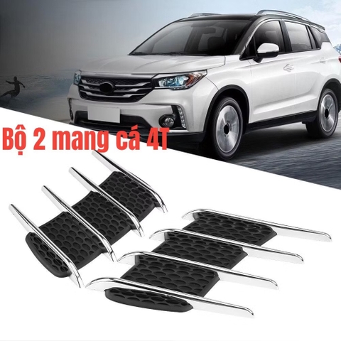 Bộ 2 mang cá 4T dán sườn giả hốc gió trang trí ô tô
