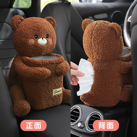Hộp Đựng Khăn Giấy Thú cưng  2in1 Dễ Thương Tiện Dụng Cho Xe Hơi