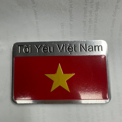 Tem nhôm / Cờ Phản Quang Việt Nam Dán Cho Oto, Xe Máy Đủ Size