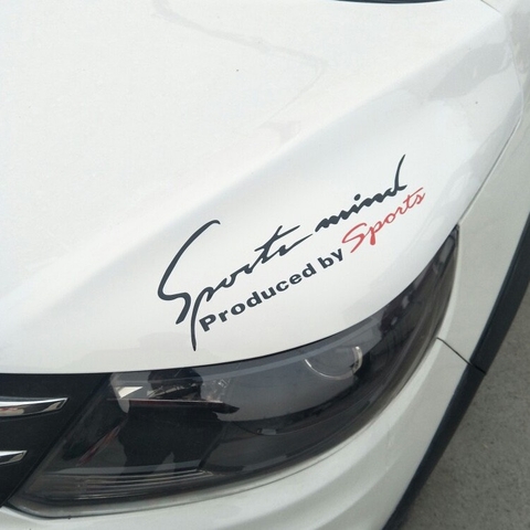 Tem dán decal Sport mind produced by Sports - tem dán nắp capo size 31x11cm