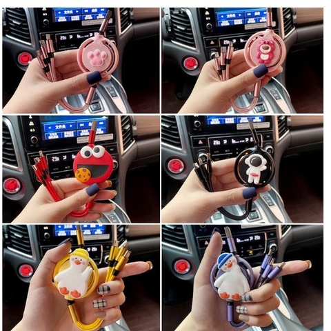 Dây sạc rút gọn 3 đầu