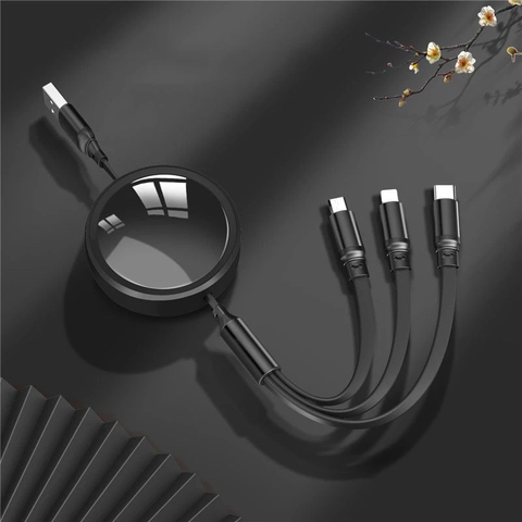 Dây sạc rút gọn 3 đầu