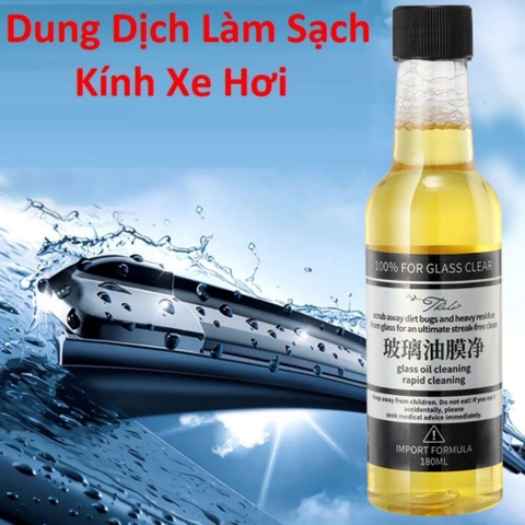 Nước Rửa Tinh Chất Màng Dầu Kính Ô Tô 180ml Thông Dụng Dụng Cụ Lau Kính Cửa Sổ Bảo Dưỡng An Toàn Hơn Khi Lái Xe - NRK