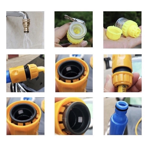 Dụng cụ chổi rửa xe 2 trong 1 kèm vòi nước đa năng tiện lợi hàng tốt tạo bọt