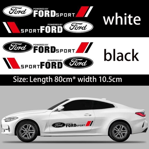 Bộ 02 Tem Dán Sườn Có Logo Hãng Xe Ô Tô, Decal Sticker Dán Xe Hơi Phong Cách Thể Thao Cá Tính