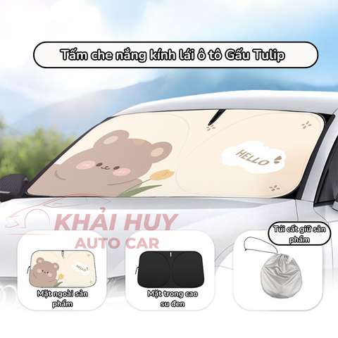 (KH) Tấm che nắng trong kính lái ô tô gấp gọn thông minh - phủ bạc titan chống nóng