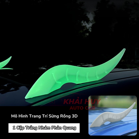 Phụ kiện mầm xanh, sừng đỏ trang trí nóc xe hơi,Dán Trang Trí Nóc ô tô Hình Cây 3D Dễ Thương Chống Va Chạm