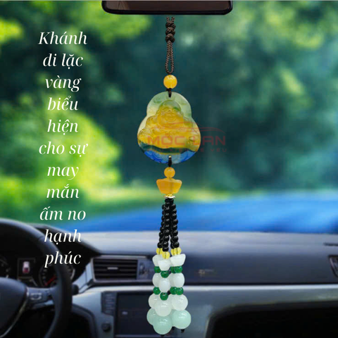 Khánh treo xe phong thủy, dây tua rua đá