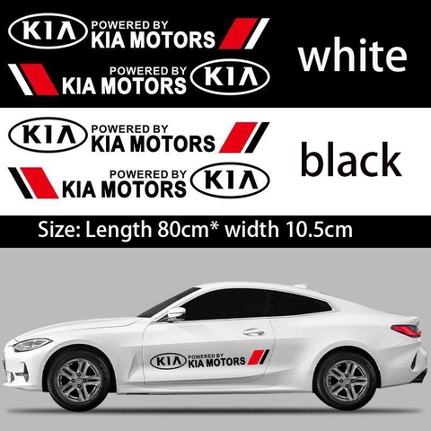 Bộ 02 Tem Dán Sườn Có Logo Hãng Xe Ô Tô, Decal Sticker Dán Xe Hơi Phong Cách Thể Thao Cá Tính