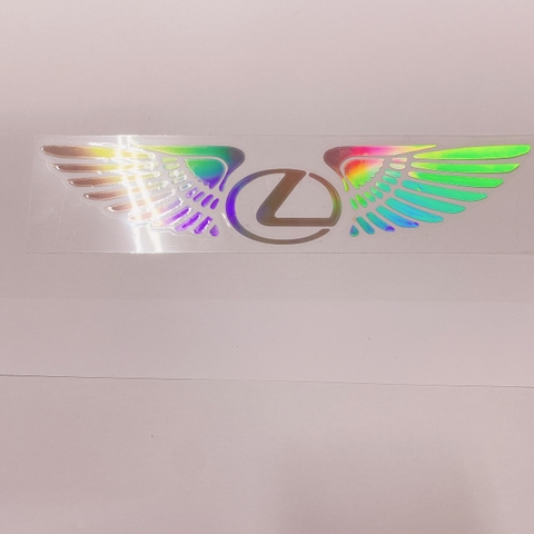 Tem Decal Phản Quang Cánh Thiên Thần Logo Hãng Xe Dán Trang Trí Theo Logo Xe Ô Tô