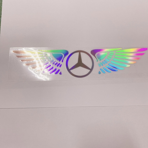 Tem Decal Phản Quang Cánh Thiên Thần Logo Hãng Xe Dán Trang Trí Theo Logo Xe Ô Tô