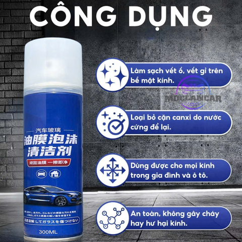 Chai tẩy ố kính, gương chiếu hậu