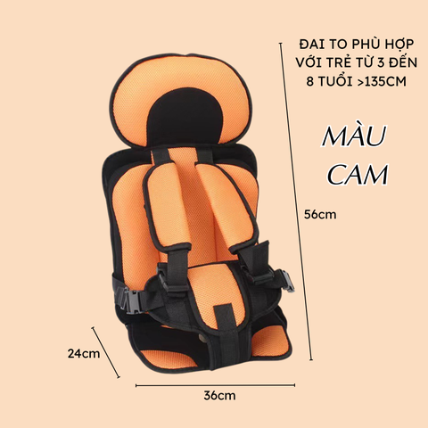 (KH) 🚗 Đai ghế ngồi ô tô an toàn cho bé – 14 màu | Đệm êm – thoáng khí – bảo vệ toàn diện - DG08