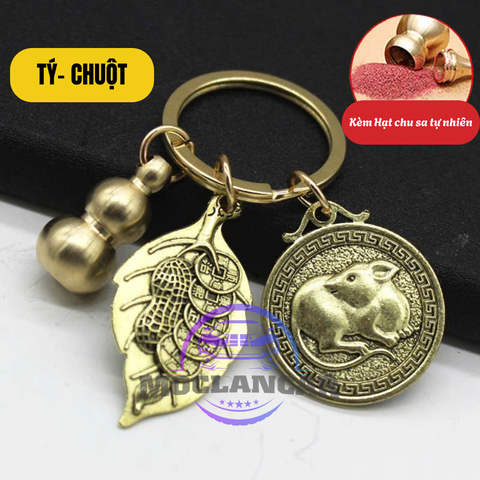 Móc Khóa 12 Con Giáp Phong Thủy Treo Chìa Khóa Bằng Đồng Xe Hơi, Xe Máy