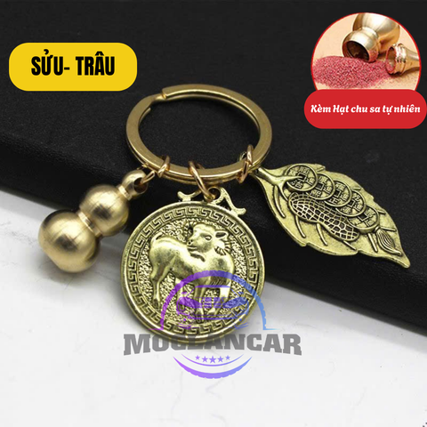 Móc Khóa 12 Con Giáp Phong Thủy Treo Chìa Khóa Bằng Đồng Xe Hơi, Xe Máy