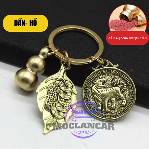 Móc Khóa 12 Con Giáp Phong Thủy Treo Chìa Khóa Bằng Đồng Xe Hơi, Xe Máy