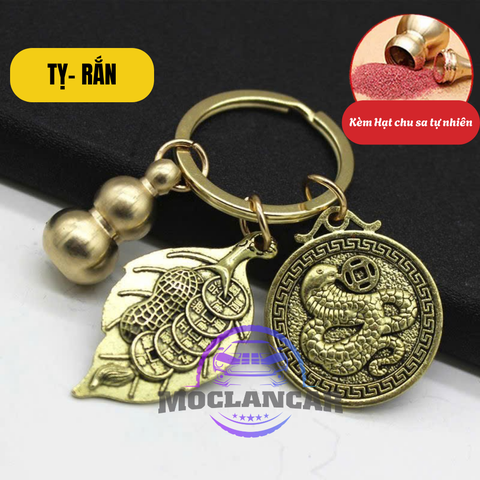 Móc Khóa 12 Con Giáp Phong Thủy Treo Chìa Khóa Bằng Đồng Xe Hơi, Xe Máy