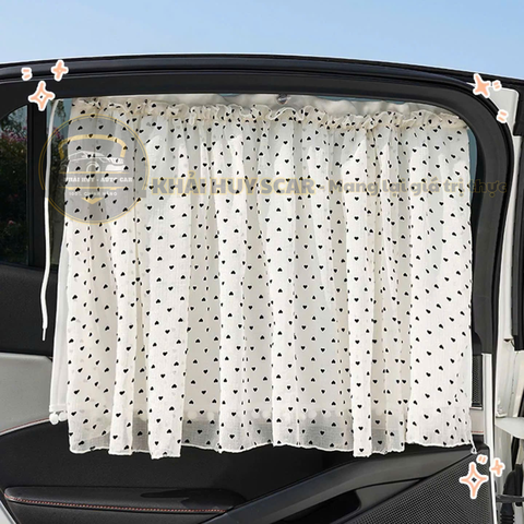 Rèm vải Cotton che nắng bên trong ô tô kích thước 70x50cm