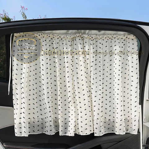 Rèm vải Cotton che nắng bên trong ô tô kích thước 70x50cm