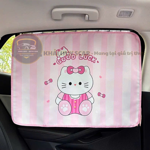Rèm vải Cotton che nắng bên trong ô tô kích thước 70x50cm
