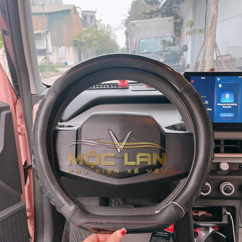 Bọc vô lăng Luxury Car vân carbon phối da nhiều màu size 38-47cm xe con xe tải - L25