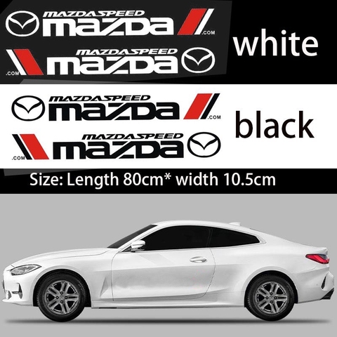 Bộ 02 Tem Dán Sườn Có Logo Hãng Xe Ô Tô, Decal Sticker Dán Xe Hơi Phong Cách Thể Thao Cá Tính