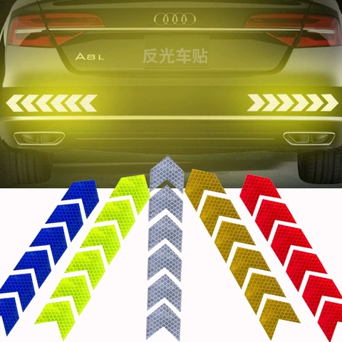 Sét 12 Mũi tên decal phản quang Màu