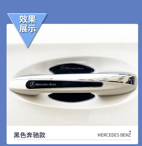Sét 8 chi tiết màu đen chống trầy xước tay nắm và hõm cửa