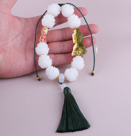 Khánh cửu liên hoa tượng phật bồ đề bình an may mắn