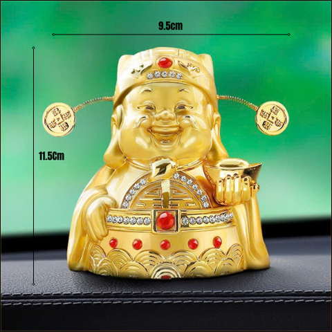 (5 Mẫu) Tượng Quan Âm Bồ Tát Hai Mặt Mạ Vàng Toạ Đế Sen - Trang Trí Ô Tô