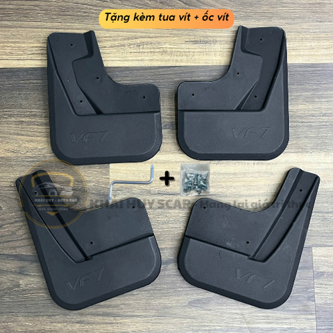 Bộ 4 Tấm Chắn bùn ô tô Vinfast VF3, F5,VF6, VF7, VF8 hạn chế bùn đất bắn lên xe MẪU 3D Mới nhất đầy đủ phụ kiện