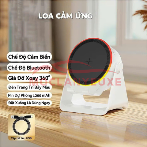 Loa Cảm Ứng Không Dây (3 trong 1) Chân Đế Đa Chức Năng+Âm thanh cảm ứng/Bluetooth Loa, Kết Nối Cảm Ứng Kết nối Bluetooth