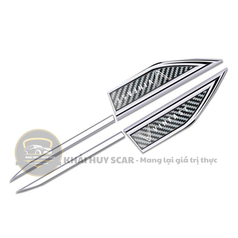 Bộ 2 mang cá R-Line thể thao trang trí ô tô thật phong cách
