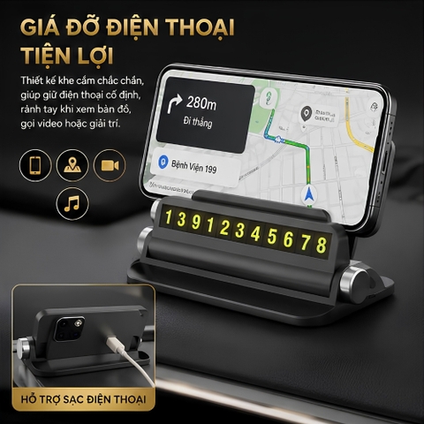 (KH) (bảng số 2) Bảng số điện thoại kèm giá đỡ 6 dãy số màu