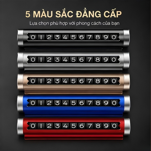 (KH) (BDT05) Bảng số điện thoại bằng nhôm dạng xoay