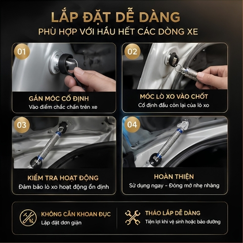 (Bán Lẻ) Lò Xo Mở Cốp Tự Động Thông Minh