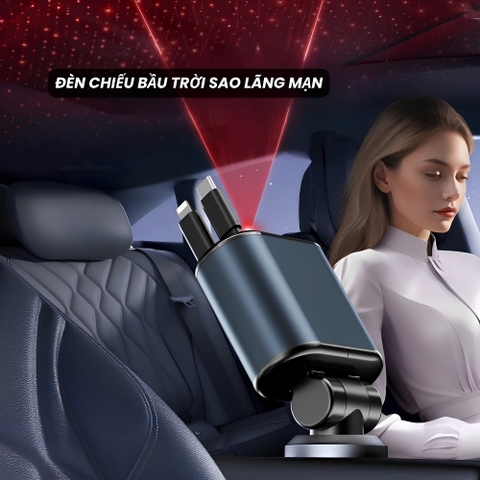 (KH) Tẩu Sạc Nhanh Ô Tô 120W 4in1 Bộ Sạc xe hơi USB Type-C cho Samsung Iphone Huawei Đo Điện Áp