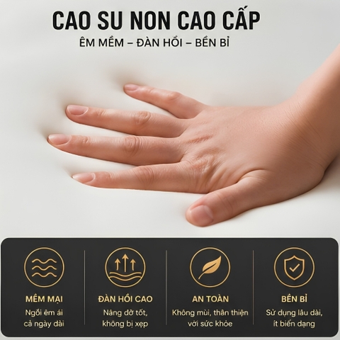 (KH) Đệm Lót Ghế Ô Tô Cao Su Non Nâng Chiều Cao, Cải Thiên Tầm Nhìn Chống Mỏi Hiệu Quả